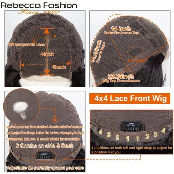 Rebecca 13x4 HD Lace Frontal Straight Hair Clearance Wig Transparen Lace Front